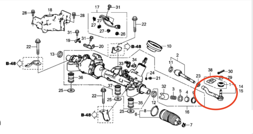 Outer Tie Rod End Pair LH & RH – FCS 3274123 / 3274130 – Replaces Honda 53540‑T2A‑A01 / 53560‑T2A‑A01 – Fits Accord 2013–2017
