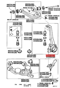 Front Lower Ball Joint with Bolts – Left (LH) – FCS 3274741 – Replaces Toyota 43340‑39515 / 43340‑39575 / 43340‑39595 / 43340‑39495 – Fits Tundra / Sequoia 2003–2007